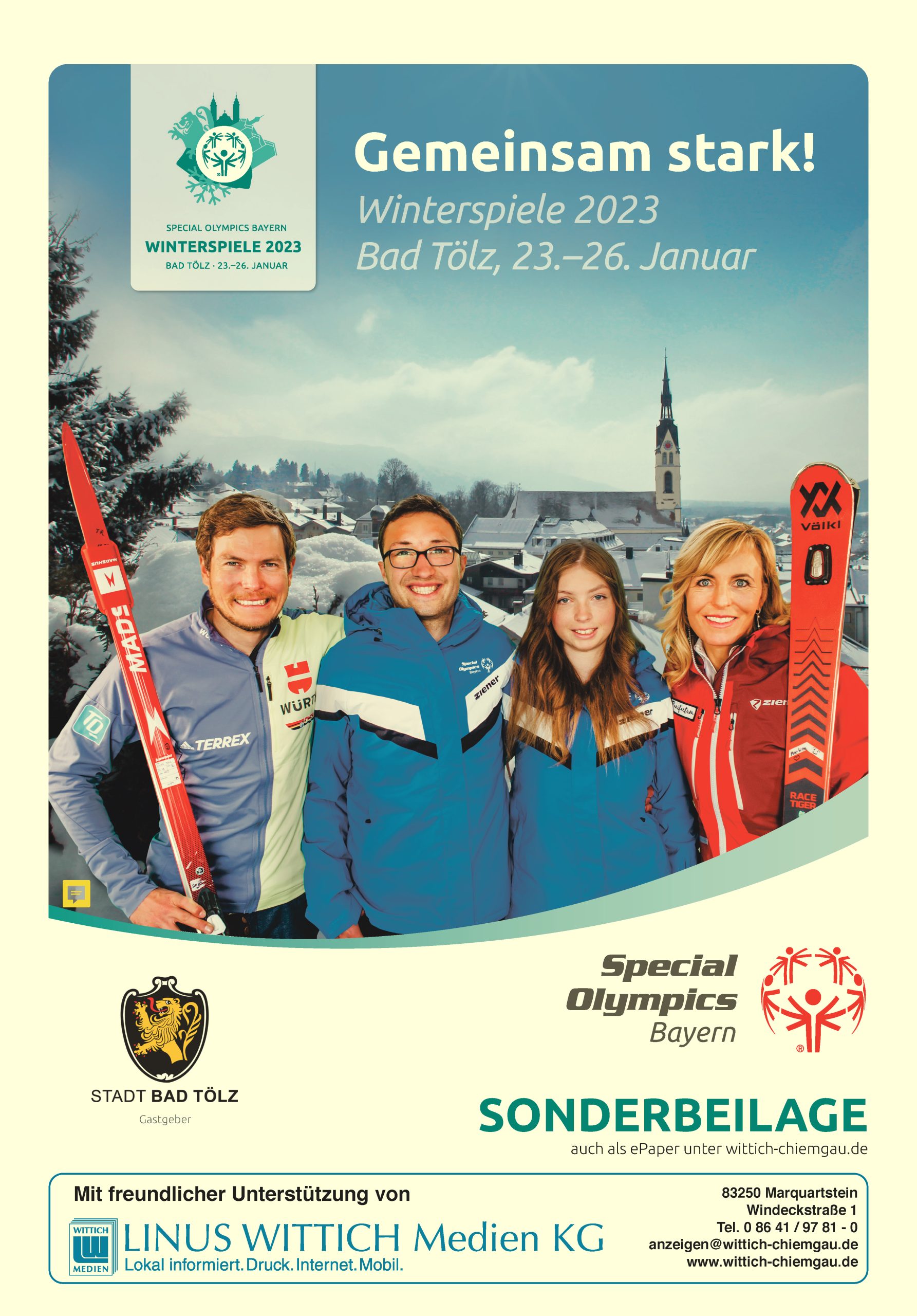 Sonderbeilage zu den Winterspielen erschienen Special Olympics